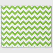Emerald Green en White Chevron Pattern Cadeaupapier (Vlak)