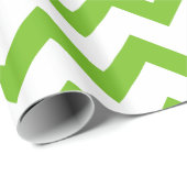 Emerald Green en White Chevron Pattern Cadeaupapier (Rol Hoek)