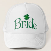 Emerald Green en White Shamrock Bride Pet (Voorkant)