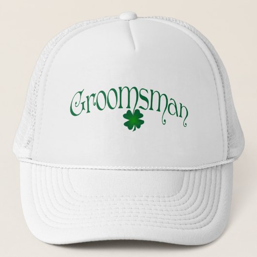 Emerald Green en White Shamrock Groomsman Pet (Voorkant)
