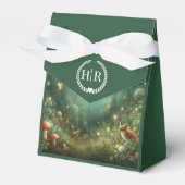 Emerald Green Enchanted Forest bruiloft Bedankdoosjes (Voorkant Zijde)