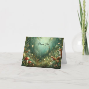 Emerald Green Enchanted Forest bruiloft Bedankkaart