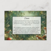 Emerald Green Enchanted Forest bruiloft Informatiekaartje (Voorkant)