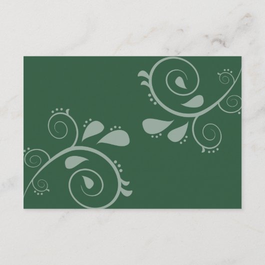 Emerald Green Enchanted Forest bruiloft Informatiekaartje (Achterkant)