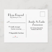 Emerald Green Enchanted Forest bruiloft Uitnodiging Briefkaart (Achterkant)