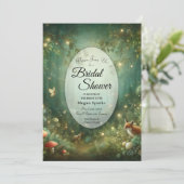 Emerald Green Enchanted Forest Vrijgezellenfeest Kaart (Staand voorkant)