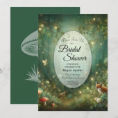 Emerald Green Enchanted Forest Vrijgezellenfeest Kaart (Voorkant / Achterkant)