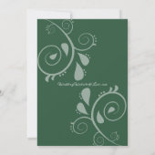 Emerald Green Enchanted Forest Wedding Kaart (Achterkant)