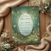Emerald Green Enchanted Forest Wedding Kaart