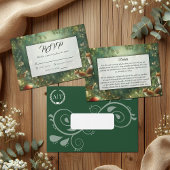 Emerald Green Enchanted Forest Wedding Kaart