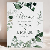 Emerald Green Eucalyptus Greenery Wedding Perfect Poster