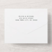 Emerald Green Eucalyptus Greenery Wedding RSVP All In One Uitnodiging (Achterkant)