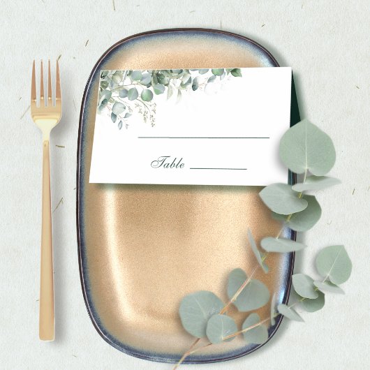 Emerald Green Eucalyptus Sage Green Waterverf Plaatskaartje