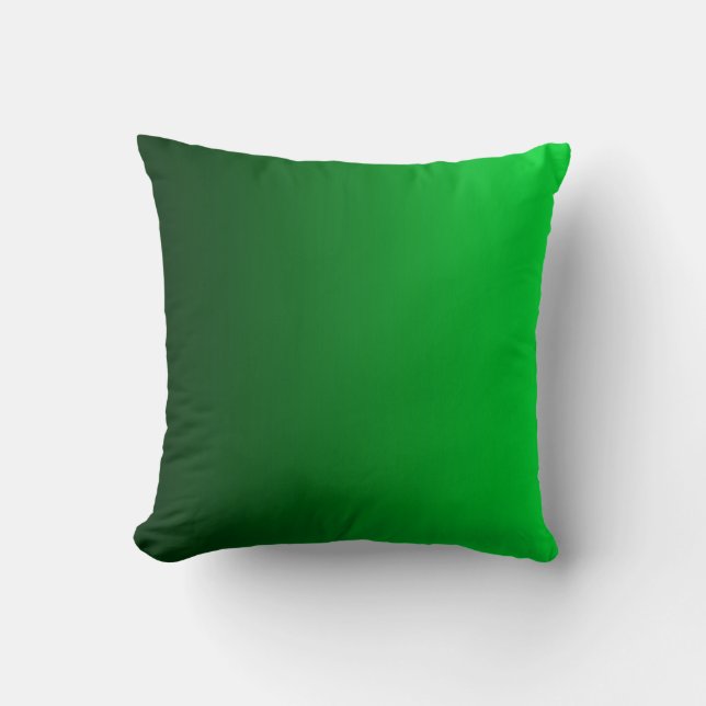 Emerald Green Fade Modern Square Pillow Kussen (Voorkant)