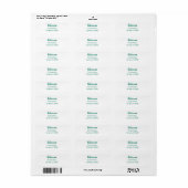 Emerald Green Familienaam Naam Terug Adres Label (Full Sheet)