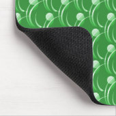 Emerald Green Fancy Swirls Mousepad Muismat (Hoek)