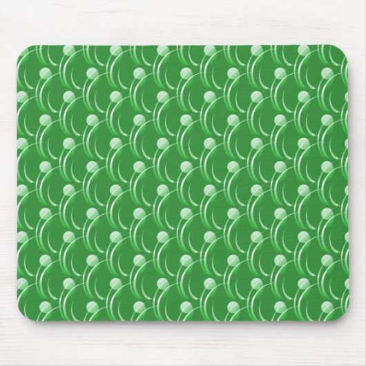 Emerald Green Fancy Swirls Mousepad Muismat (Voorkant)