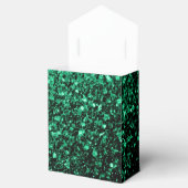 Emerald Green faux glitter Bedankdoosjes (Geopend)
