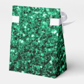 Emerald Green faux glitter Bedankdoosjes (Achterkant)