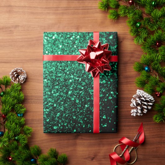 Emerald Green faux glitter Cadeaupapier (Feestdagen Geschenken)