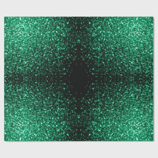 Emerald Green faux glitter Cadeaupapier (Vlak)