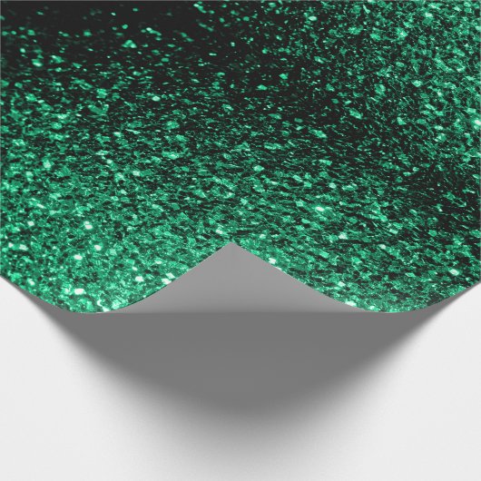 Emerald Green faux glitter Cadeaupapier (Hoek)
