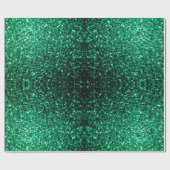 Emerald Green faux glitter Cadeaupapier (Vlak)