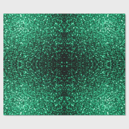 Emerald Green faux glitter Cadeaupapier (Vlak)