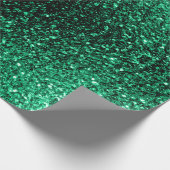 Emerald Green faux glitter Cadeaupapier (Hoek)