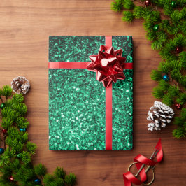 Emerald Green faux glitter Cadeaupapier
