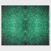 Emerald Green faux glitter Cadeaupapier (Vlak)