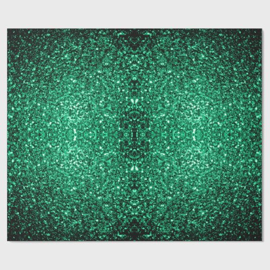 Emerald Green faux glitter Cadeaupapier (Vlak)