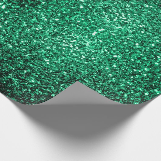 Emerald Green faux glitter Cadeaupapier (Hoek)