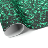Emerald Green faux glitter Cadeaupapier (Rol Hoek)