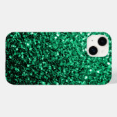 Emerald Green faux glitter Case-Mate iPhone Case (Achterkant (horizontaal))