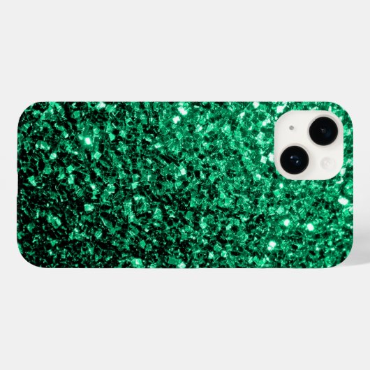Emerald Green faux glitter Case-Mate iPhone Case (Achterkant (horizontaal))