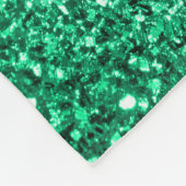 Emerald Green faux glitter Fleece Deken (Hoek)