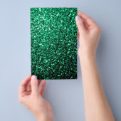Emerald Green faux glitter Flyer (Hand)
