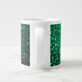 Emerald Green faux glitter Grote Koffiekop (Achterkant)