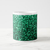 Emerald Green faux glitter Grote Koffiekop (Voorkant)