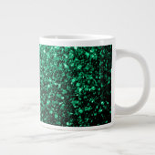 Emerald Green faux glitter Grote Koffiekop (Rechts)