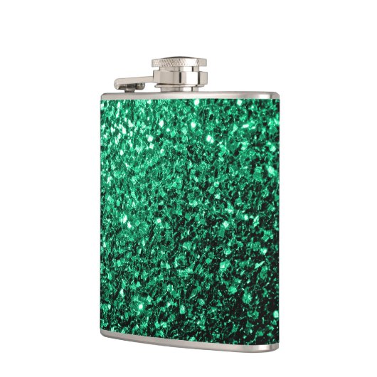 Emerald Green faux glitter Heupfles (Links)