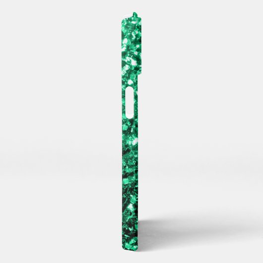 Emerald Green faux glitter iPhone Hoesje (Rechterkant)
