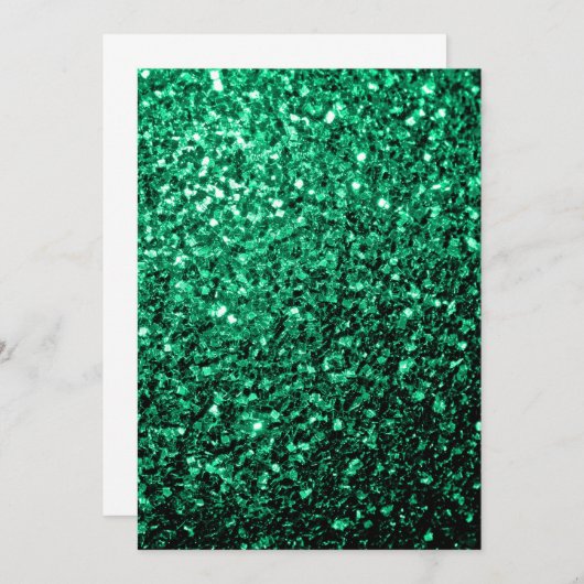Emerald Green faux glitter Kaart (Voorkant / Achterkant)