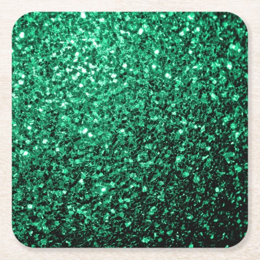 Emerald Green faux glitter Kartonnen Onderzetters (Voorkant)