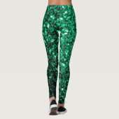 Emerald Green faux glitter Leggings (Achterkant)