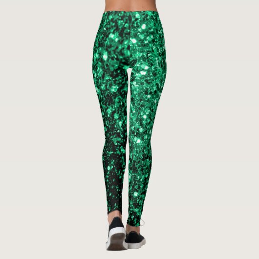 Emerald Green faux glitter Leggings (Achterkant)