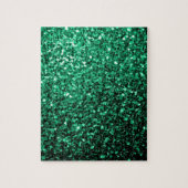 Emerald Green faux glitter Legpuzzel (Verticaal)