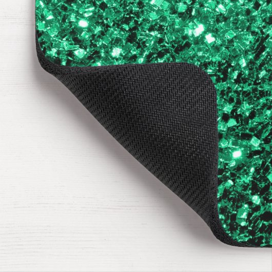 Emerald Green faux glitter Muismat (Hoek)