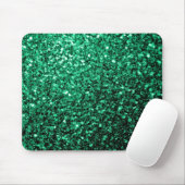 Emerald Green faux glitter Muismat (Met muis)